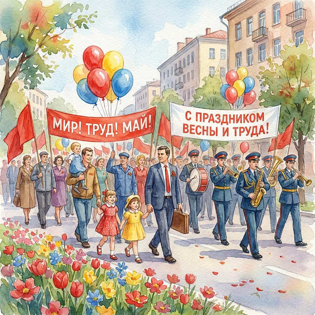 С Праздником Весны и Труда!